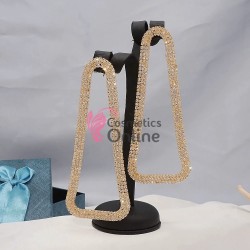 Cercei pentru dama moderni EARR23HH Aurii Set de 1 pereche cu strasuri